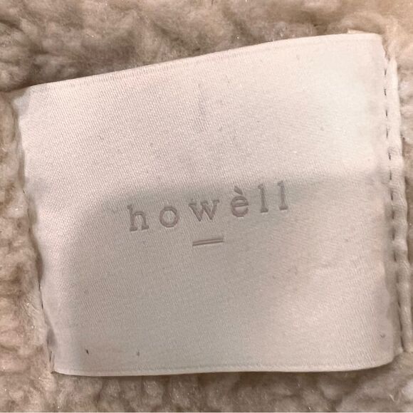 Faux Suede Shearling Aviator Biker Jacket Cream Sherpa Lined Buckle Cozy Est XL - Picture 9 of 10